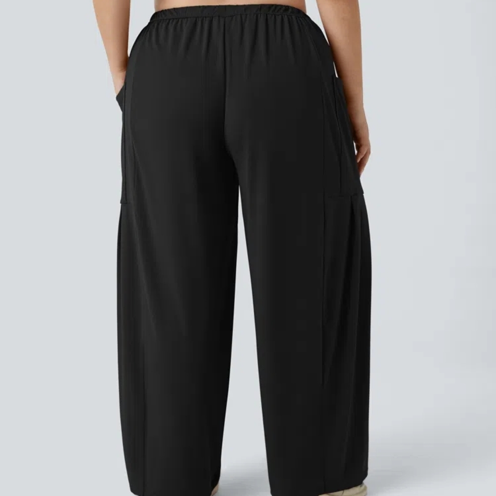 HALARA Black Wide Leg Pull-On Pants - Picture 2 of 5